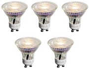 Set de 5 becuri LED GU10 50mm clare 3.5W 330 lm 3000K