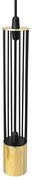 LED Lustră pe cablu BARS 1xGU10/4,8W/230V neagră/aurie
