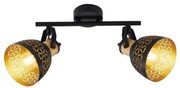 Prezent 27523 - Spot MESCALA 2xE14/40W/230V negru