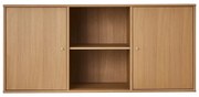 Comodă în culoare naturală joasă cu aspect de lemn de stejar suspendată 133x61 cm Mistral – Hammel Furniture