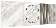 Tablou - Marmură cu linii argintii (cu ceas) (90x30 cm)