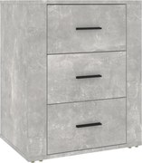 vidaXL Noptieră, gri beton, 50x36x60 cm, lemn prelucrat