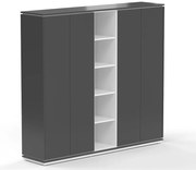 Dulap înalt Creator 202,2 x 44,5 x 185,9 cm, alb / antracit