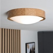 Brilagi-LED RGBW Plafonieră reglabilă CARVALHO SLIM, 1xE27/15W/230V, Wi-Fi, stejar natural, diametru 27 cm
