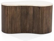 Masuta de cafea din lemn de mango si travertin Mari 70x47x38 cm