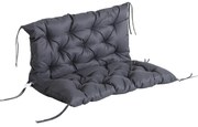 Pernă pentru banc de grădină Outsunny, pernă pentru balansoar, pernă pentru canapea 3 locuri mare confort 100 x 98 x 8 cm gri | Aosom Romania