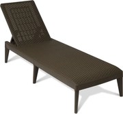 NUMANA șezlong de grădină din plastic, maro