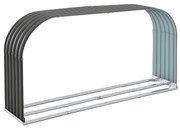Outsunny Suport de lemne de foc, rezistent la intemperii, din oțel, 212 cm x 46 cm x 112 cm, Gri | Aosom Romania