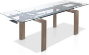Masa dining extensibila design modern Walnut, 160-240x90cm AC-DT638B