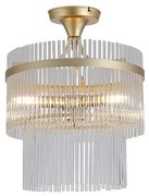 Lustra aplicata moderna metal auriu, tije din sticla Lara