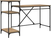 vidaXL Birou Stejar Artizanal 135 x 50 x 90 cm Lemn compozit