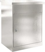 vidaXL Cutie pentru colet Argintiu 47,5 x 38 x 59 cm Oţel inoxidabil