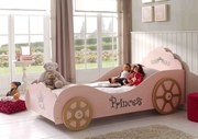 Set Pat Royal Princess Pinky și Saltea pentru Copii, 2 Piese, Roz (MDF) – Auto – Vipack