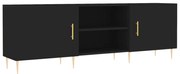 vidaXL Comodă TV, negru, 150x30x50 cm, lemn compozit