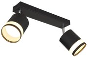 Plafoniera cu 2 Spoturi directionabile metal negru LUCERO