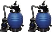 vidaXL Pompe filtru cu nisip, 2 buc., 400 W, 11000 l/h