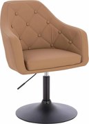 HR831N Scaun Caramel Piele Ecologica Premium Soft cu Bază Neagră