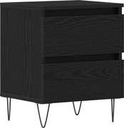 vidaXL Dulap de noapte Stejar negru 40 x 35 x 50 cm Lemn compozit