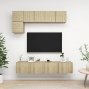 vidaXL Set de dulapuri TV, 5 piese, stejar sonoma, lemn prelucrat