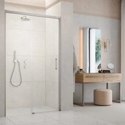 Usa de nisa culisanta Radaway Idea DWJ 100 cm sticla 6 mm finisaj nichel periat-transparent deschidere stanga