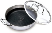 Cratiță din inox cu capac 28 cm, 3.8 L Berlinger Haus Eternal Collection BH 8515, cu strat Eterna antiaderent, potrivită pentru toate plitele
