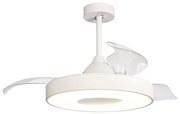 Lustra LED cu Ventilator si telecomanda COIN alb