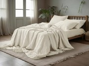 Lenjerie de pat din muselina PURELY crem Dimensiunile lenjeriei: 80 x 80 cm | 135 x 200 cm