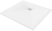 Mexen Stone+ cadă de duș din compozit pătrat 100 x 100 cm, alb, capac mascare alb - 44101010-W
