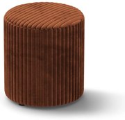 Taburet cărămiziu cu tapițerie din catifea reiată Dia – Micadoni