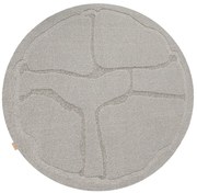 Covor gri rotund din lână ø 133 cm Morphic Organica – Agnella