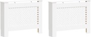 vidaXL Măști de calorifer, 2 buc., alb, 112 x 19 x 81,5 cm, MDF