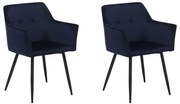 Set 2 buc. scaune pentru sufragerie Jardim (albastru închis). 1009949