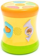 Tobă dinamică Baby Mix reversibil, galben