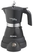 Cafetieră electrica Ariete MOKA AROMA 1358/11, 400W, 4 cesti, Fara fir, Baza rotativa la 360°, Negru