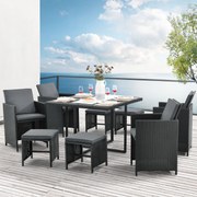 Jusky Set canapele de grădină din ratan Baracoa L
