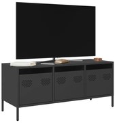 vidaXL Dulap TV, negru, 101,5x39x43,5 cm, oțel laminat la rece