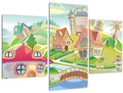 Tablou - Orășel colorat (90x60 cm)