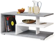 Mazzoni LINK Beton Millennium/Alb - MĂSUȚĂ MODERNĂ CU RAFT