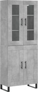 vidaXL Dulap înalt, gri beton, 69,5x34x180, lemn compozit