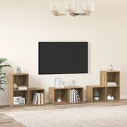 vidaXL Set dulap TV 6 pcs Stejar Artizanal 37 x 35 x 72 cm