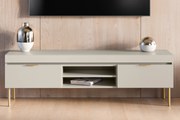 Dulap TV Sentia 157 cm pe bază metalică - cașmir / auriu