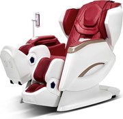 ROVO Luxury 4D - Fotoliu de Masaj Premium 4D, Design Space Walking, Brațe de Masaj Extensibile, Senzori Detectare Obstacole, Încălzire Spate și Gambe, Bluetooth, Roșu