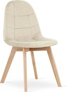 Oferte Scaun de masa din catifea bej BORA II. calitate secundara