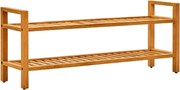 vidaXL Pantofar cu 2 rafturi, 100x27x40 cm, lemn masiv de stejar