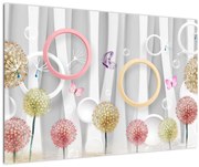 Tablou abstract cu păpădii (90x60 cm)