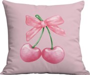 Față de pernă CHERRIES 45x45 cm, roz