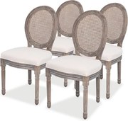 vidaXL Scaune de bucătărie, 4 buc., material textil