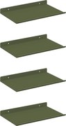 vidaXL Raft suspendat 4 pcs Verde măsliniu 30 x 18 x 2,5 cm Oțel