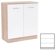 Comodă Miami cu 2 uși 80x92 cm alb-stejar sonoma