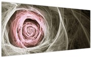 Tablou - Abstract trandafir roz deschis roz (120x50 cm)